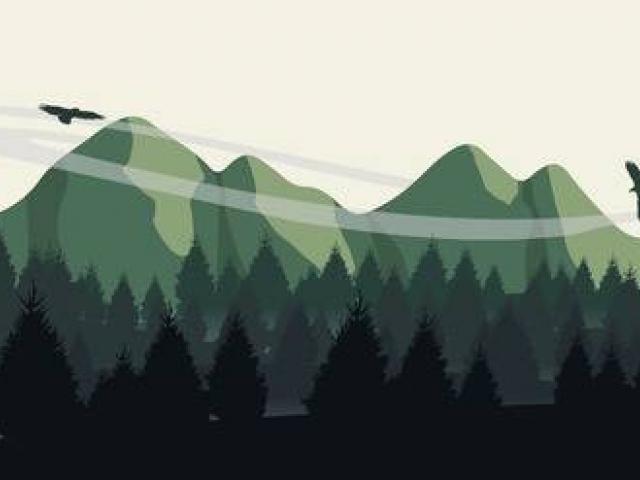 clipart mountains view