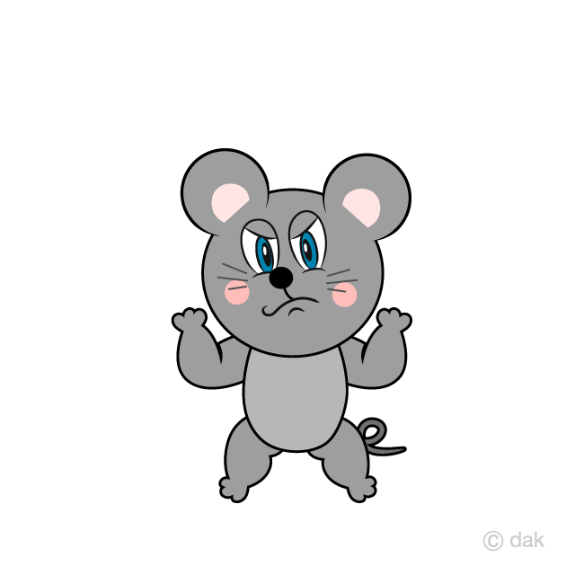 clipart mouse angry