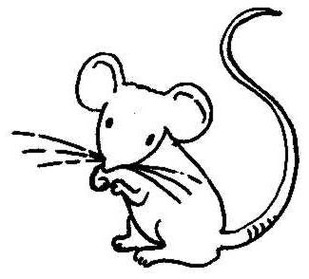 mice clipart black and white
