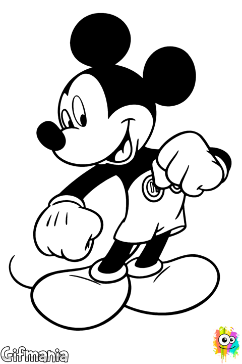 clipart mouse colouring page