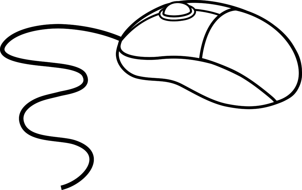 mouse clipart outline