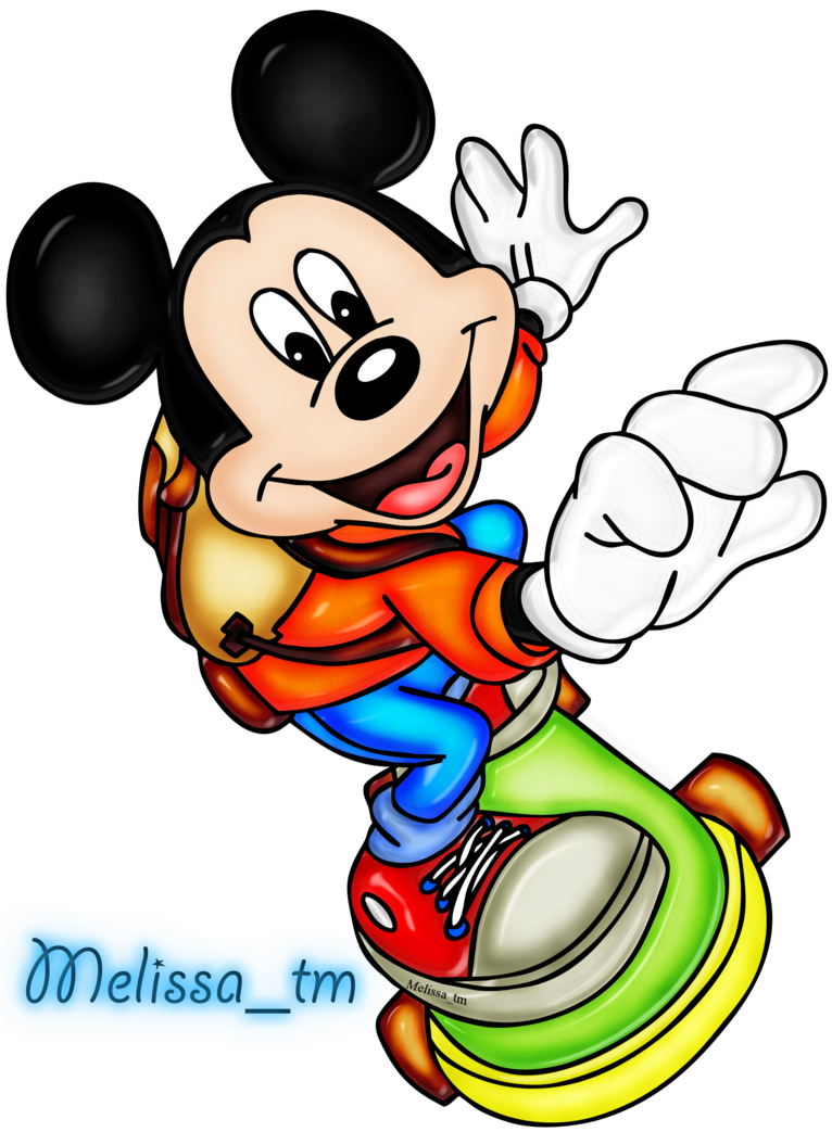 Finger clipart mouse. Mickey on skateboard png