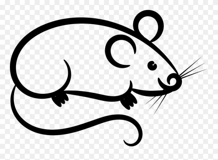 clipart mouse line art