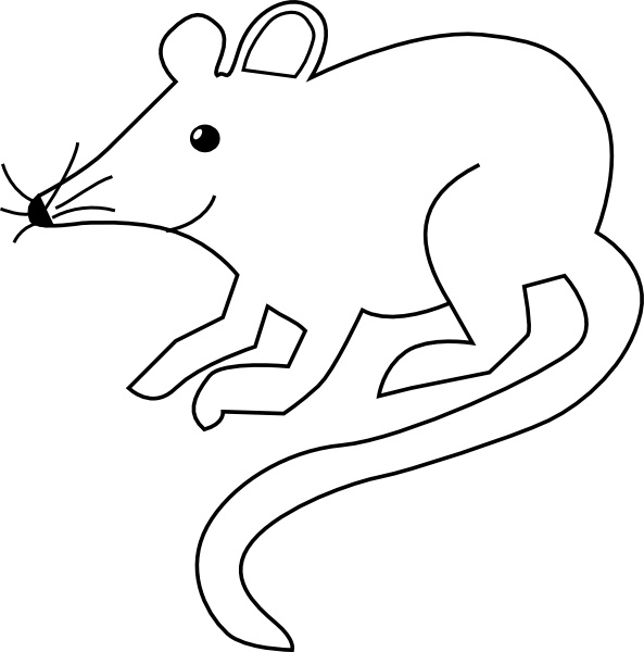 clipart mouse line art