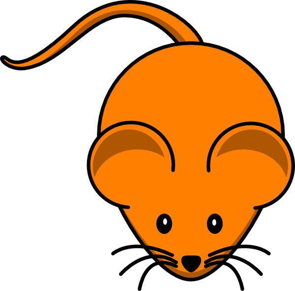 mice clipart orange