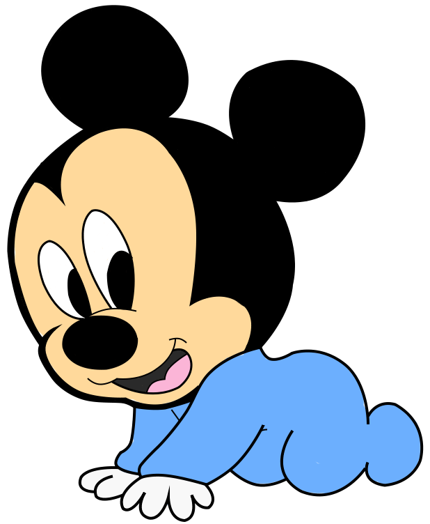 Mice clipart traceable. Baby mickey mouse drawing
