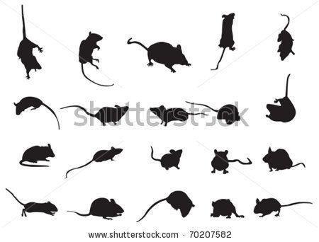 clipart mouse silhouette