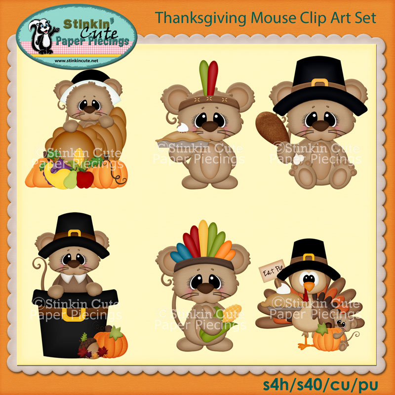 Clipart thanksgiving mouse. Clip art set 