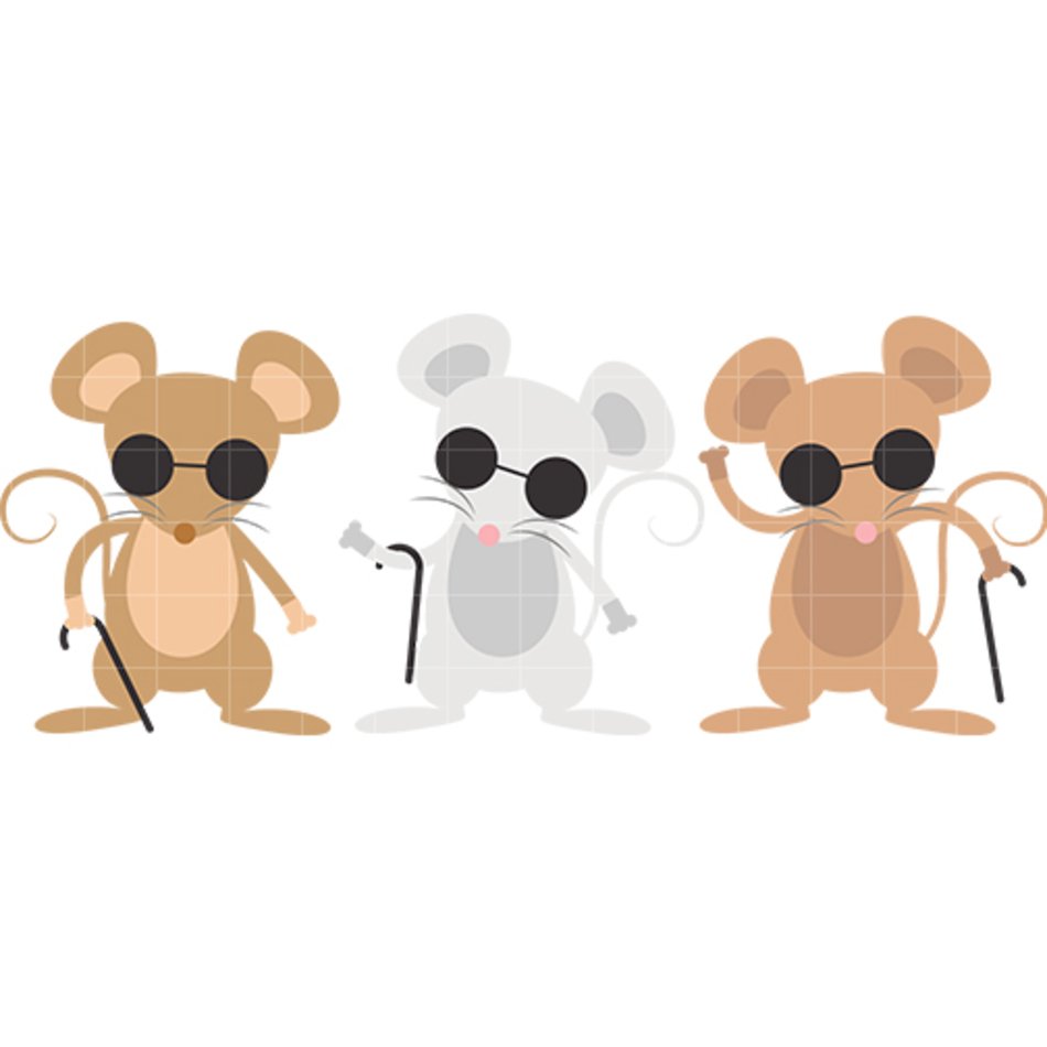 clipart mouse three blind mouse