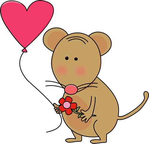 clipart mouse valentine