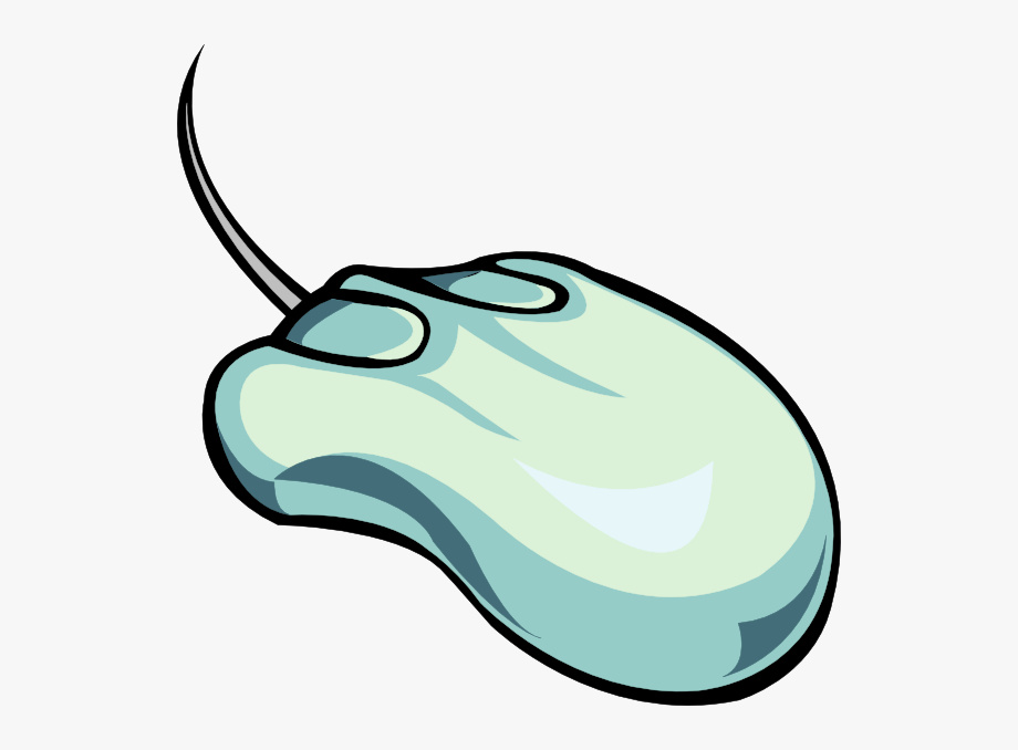 Computer with wire clip. Clipart mouse vector