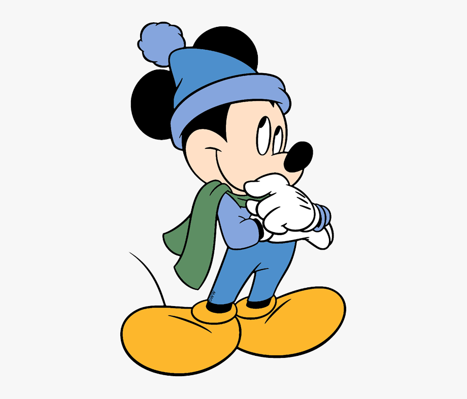 Page mouse transparent cartoon. Winter clipart mickey