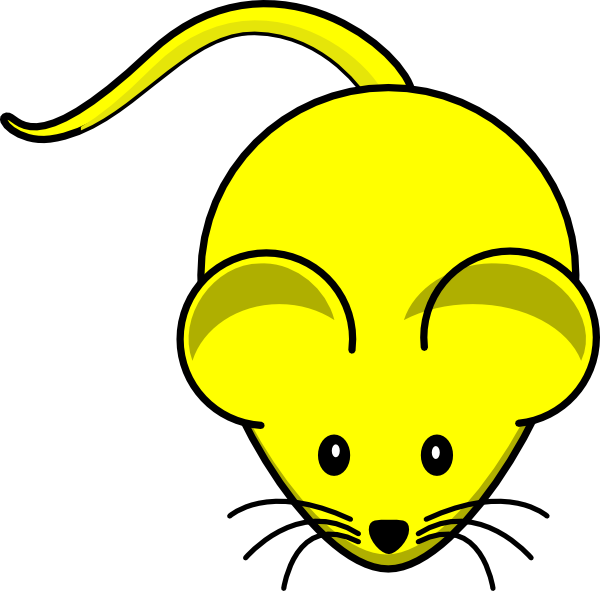 clipart mouse yellow
