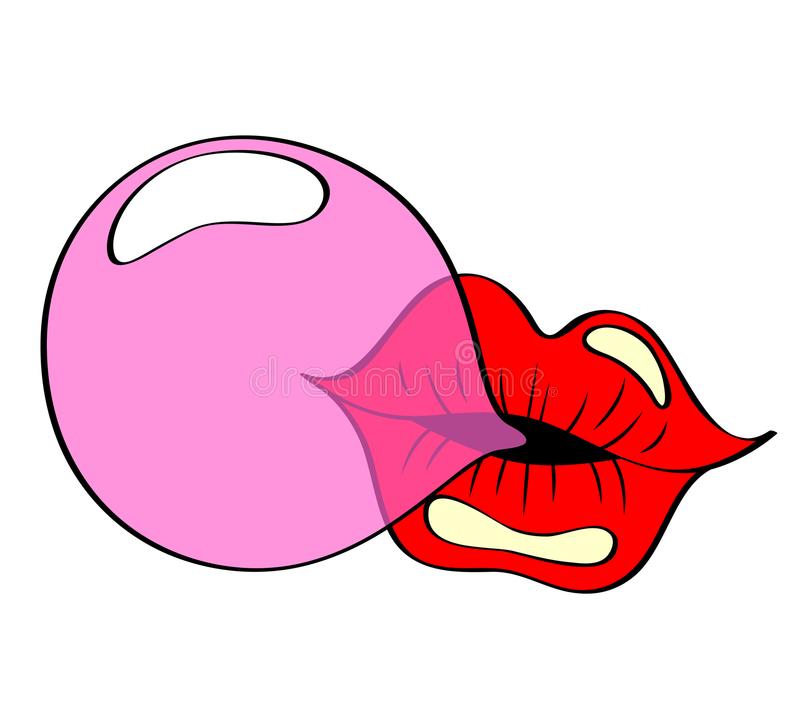 clipart mouth chewing gum