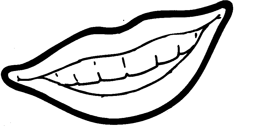 mouth clipart colouring