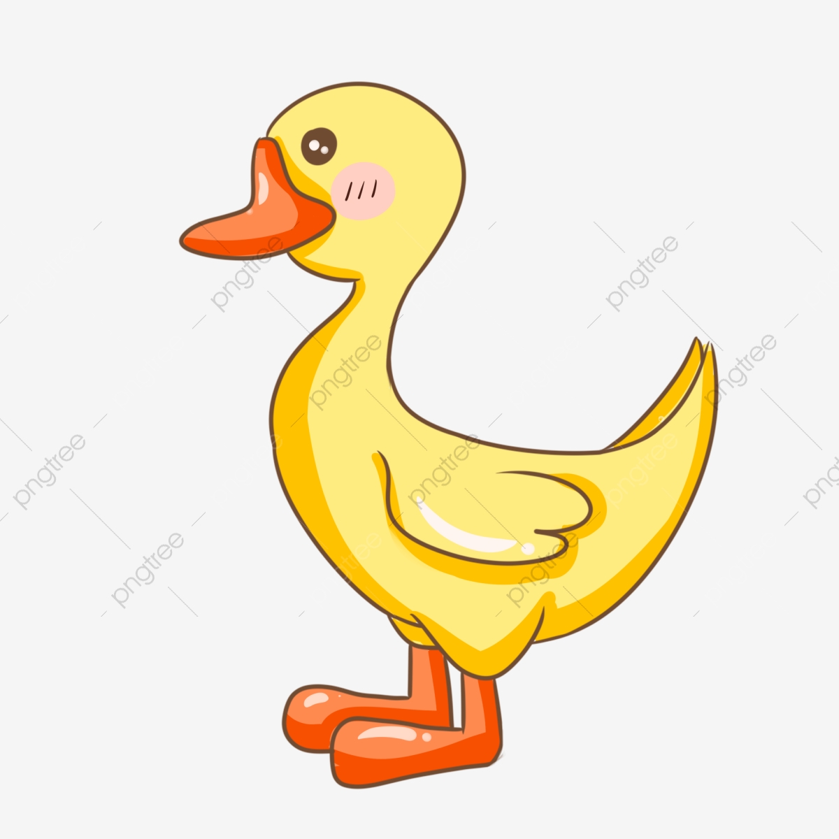Duckling clipart red duck. Yellow cute little illustration
