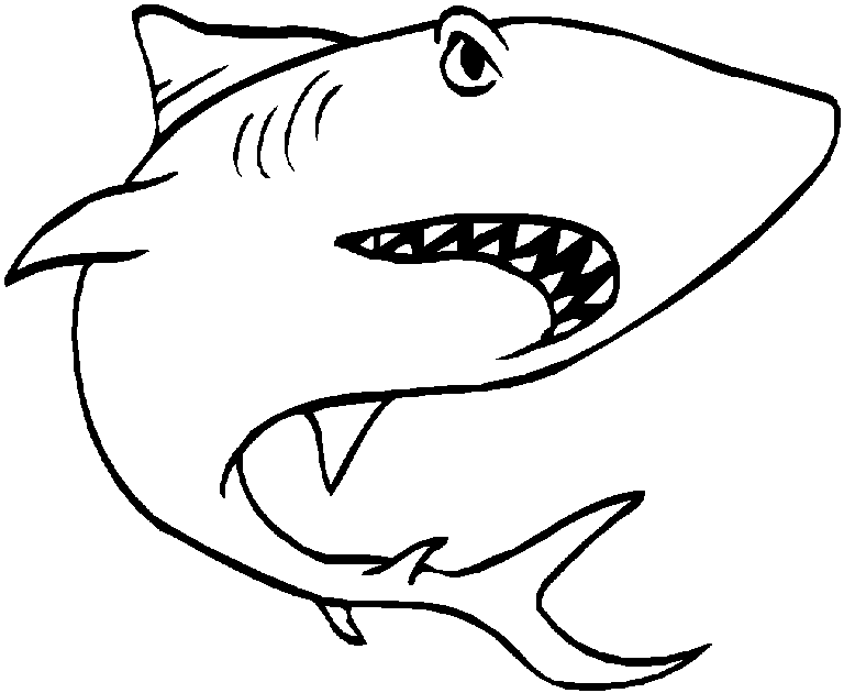 Cartoon drawing at getdrawings. Mouth clipart great white shark