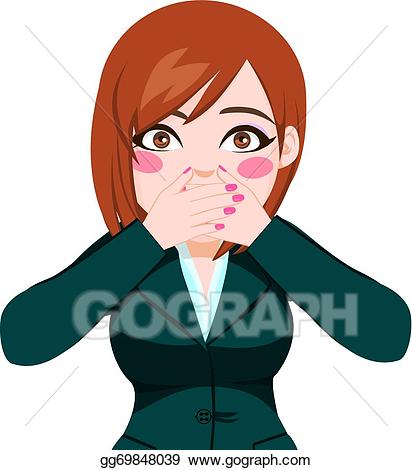 mouth clipart hand over