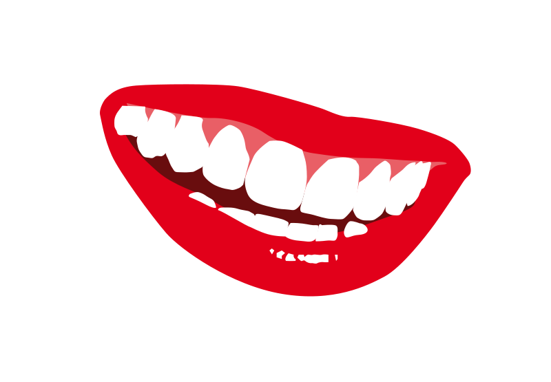 Smile lips human body. Dental clipart vintage