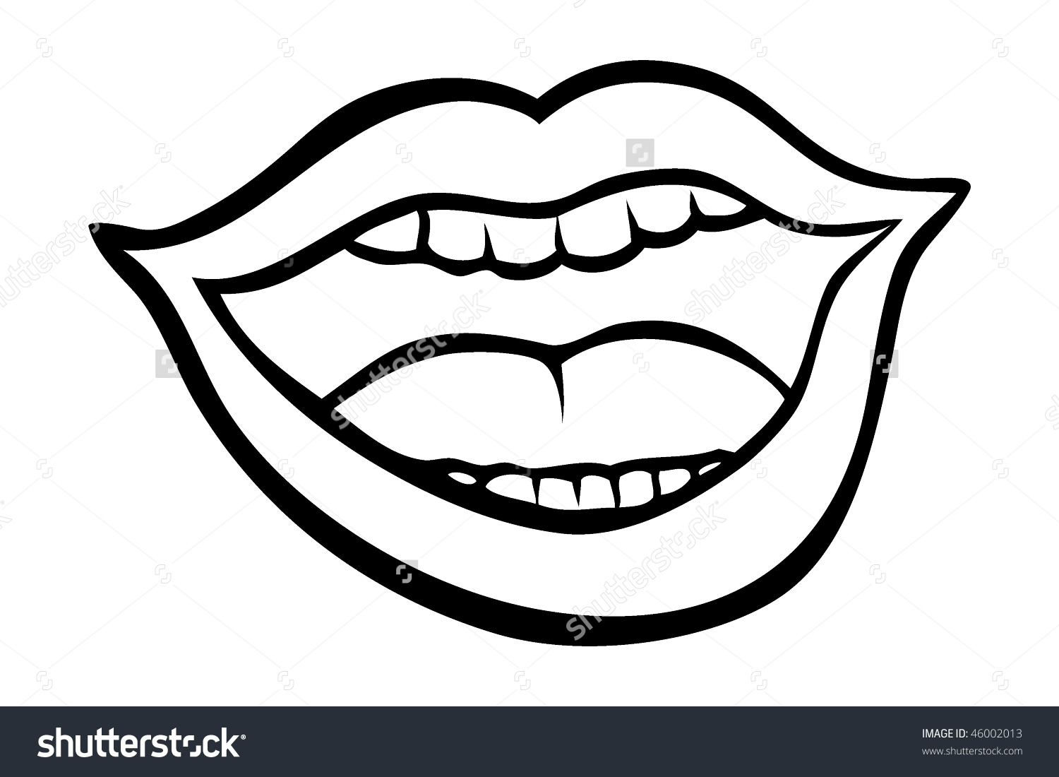 clipart mouth outline