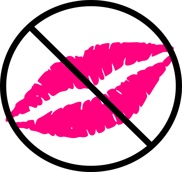 Clipart mouth pink lips. No kiss zone hot