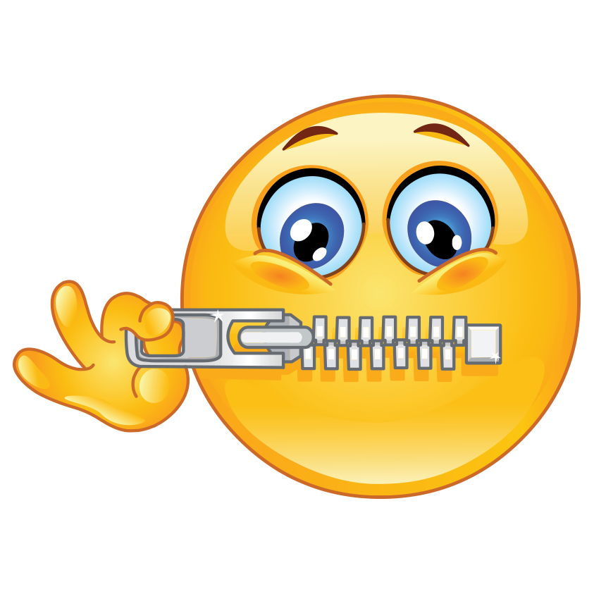 Clipart mouth shh. Emoticon emoji smiley clip