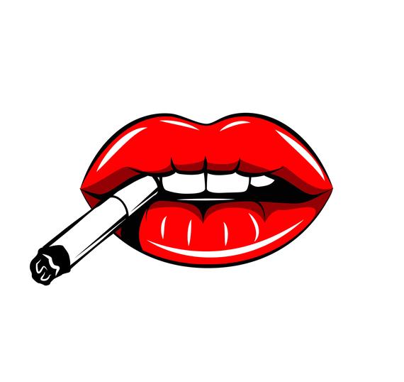 clipart mouth smoking