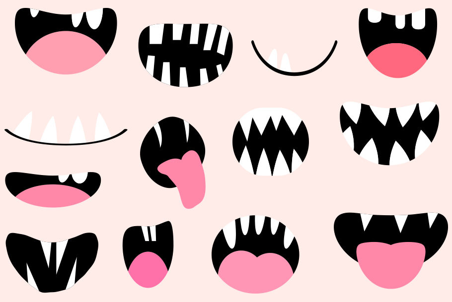 clipart mouth spooky