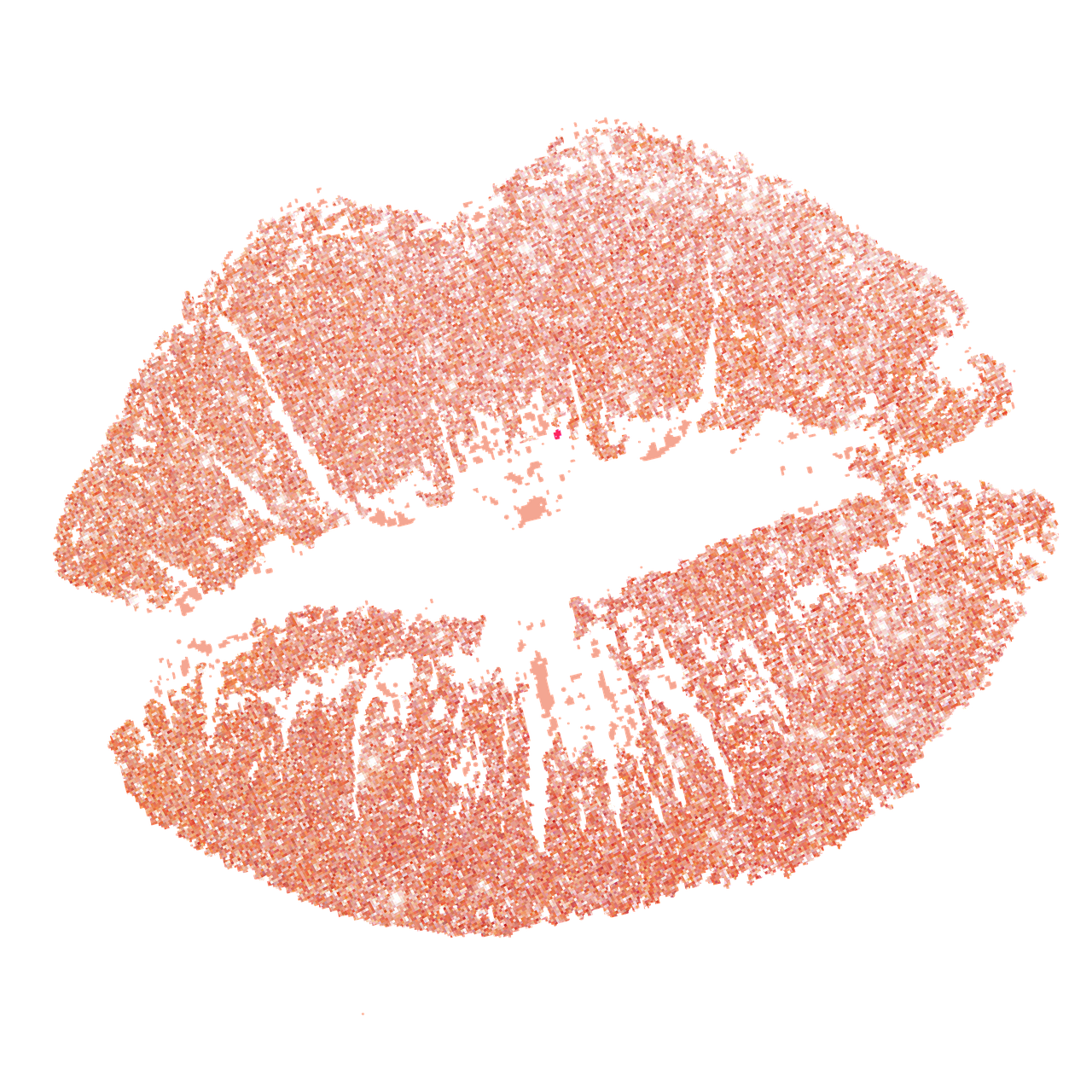 Lipstick clipart lip print. Rose gold glitter lips