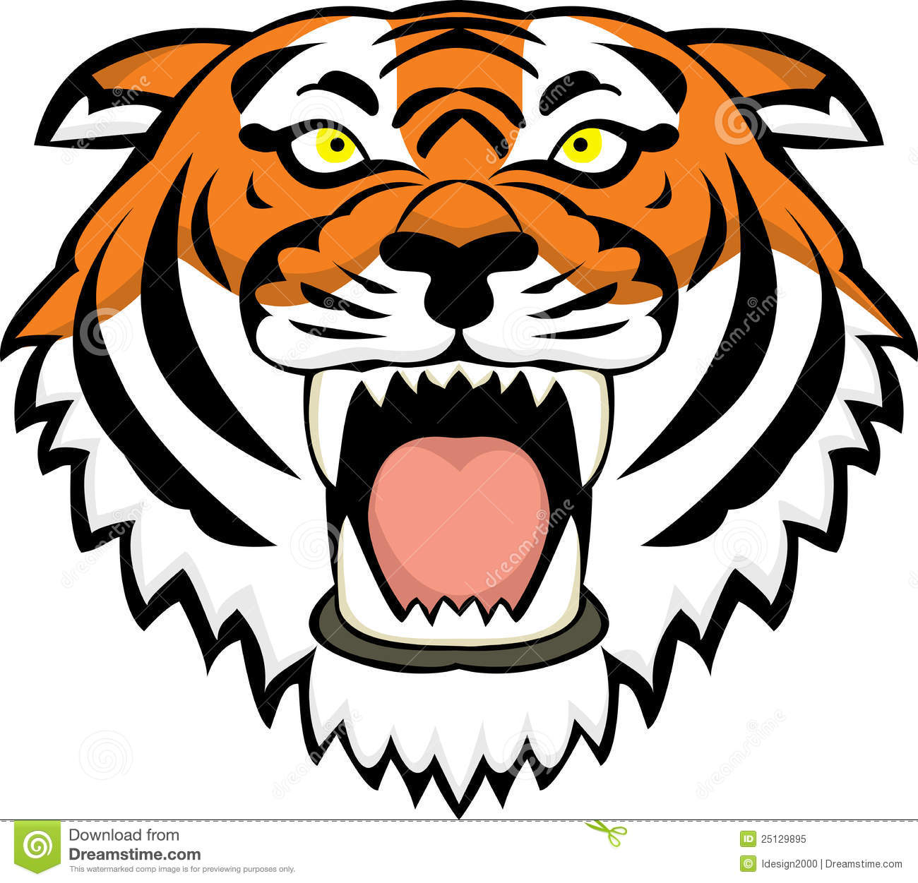 clipart tiger mad tiger