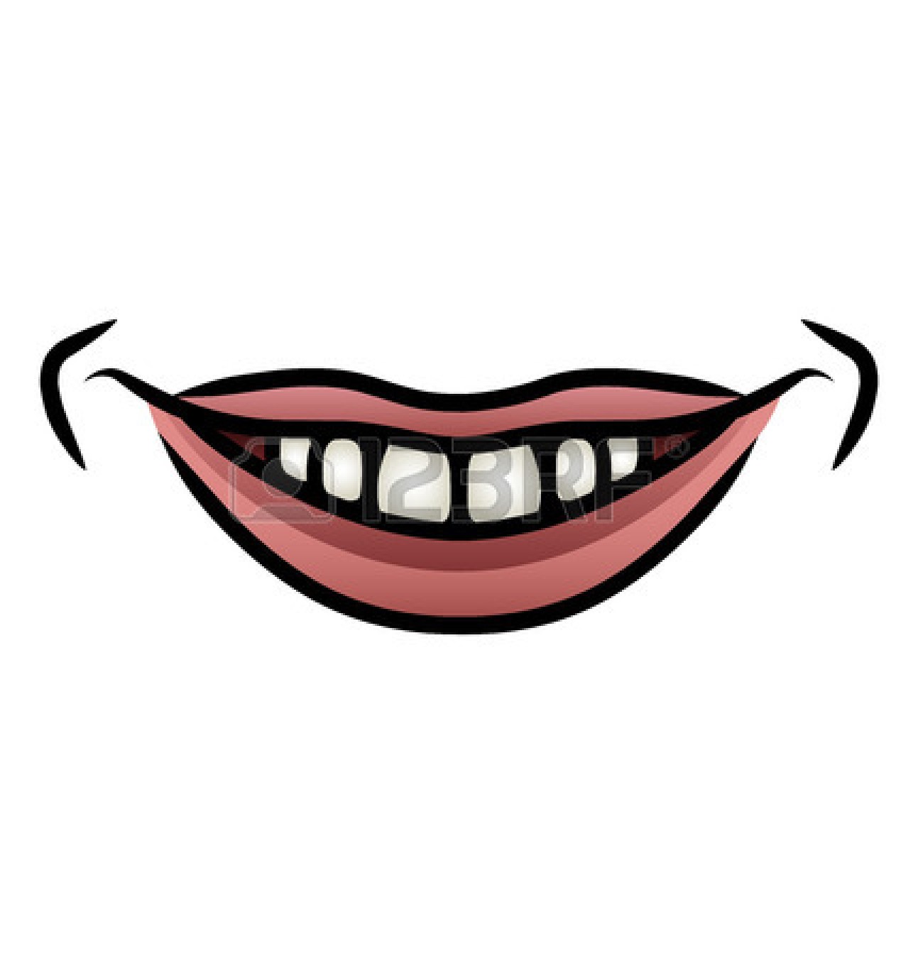 clipart mouth toothy grin