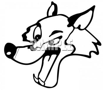 Of a opening its. Wolf clipart mouth