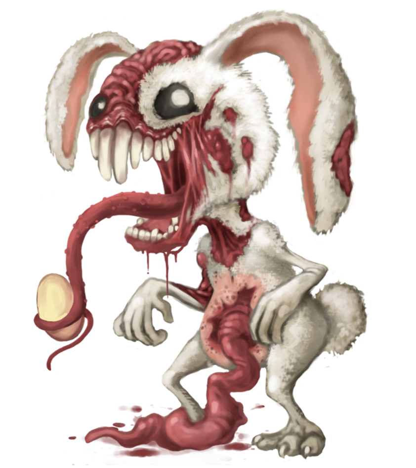 Easter bunny by polawat. Zombie clipart rabbit