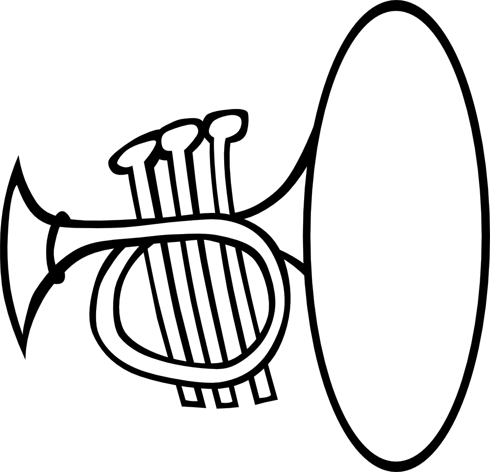clipart music black and white