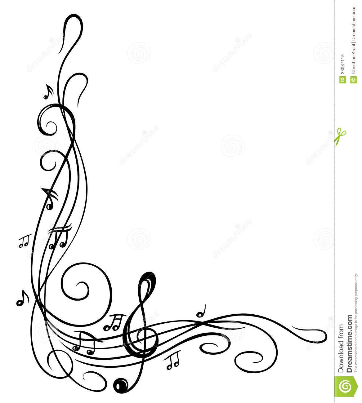 Pix for notes a. Clipart music border design