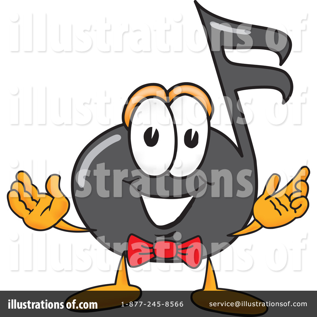 Clipart music character. Note illustration by toons