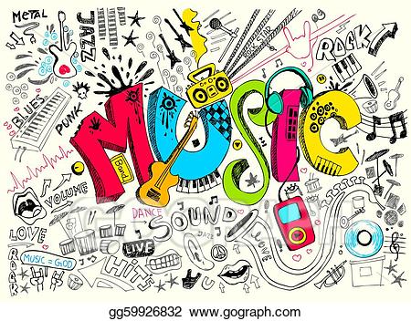 music clipart doodle