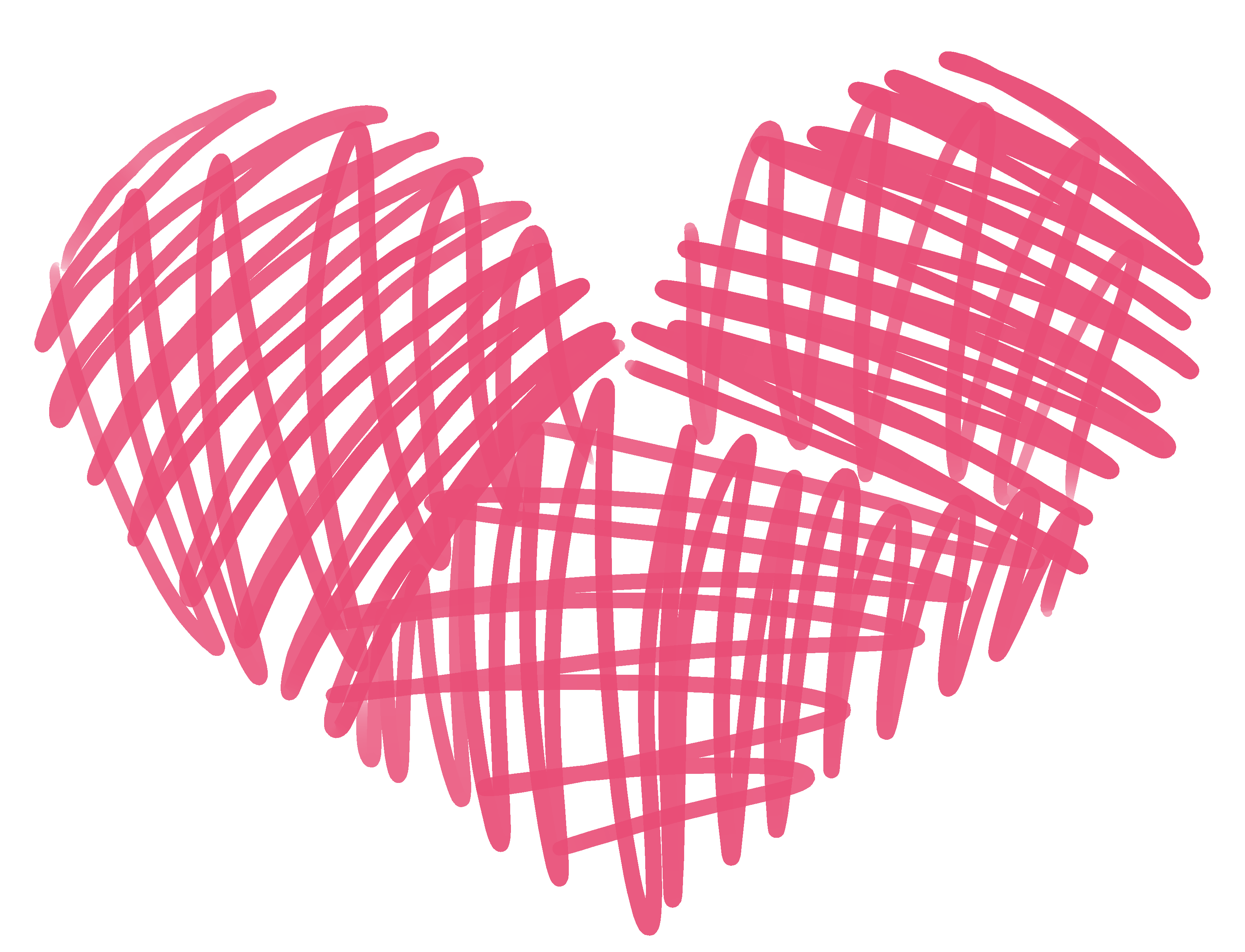 hearts clipart scribble