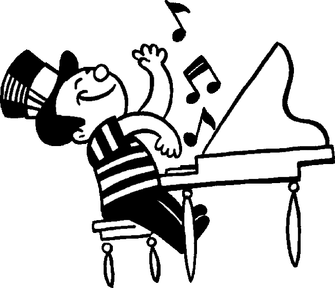  collection of music. Hand clipart piano