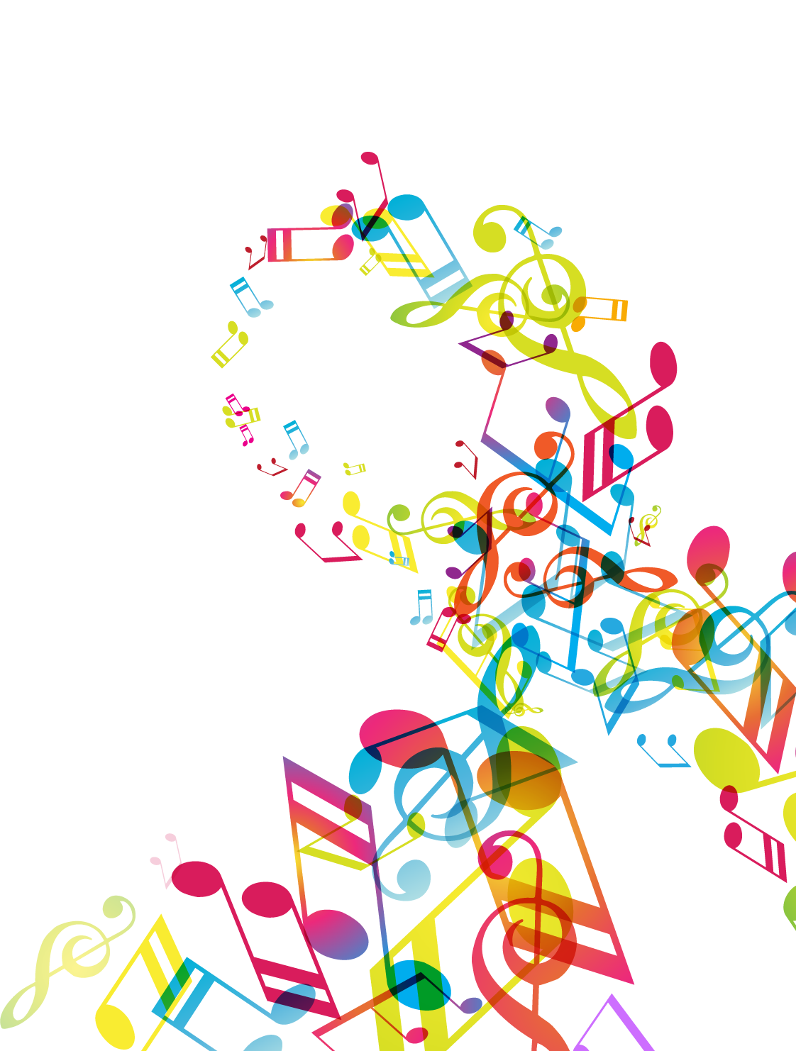 Musical download clip art. Note clipart music pink