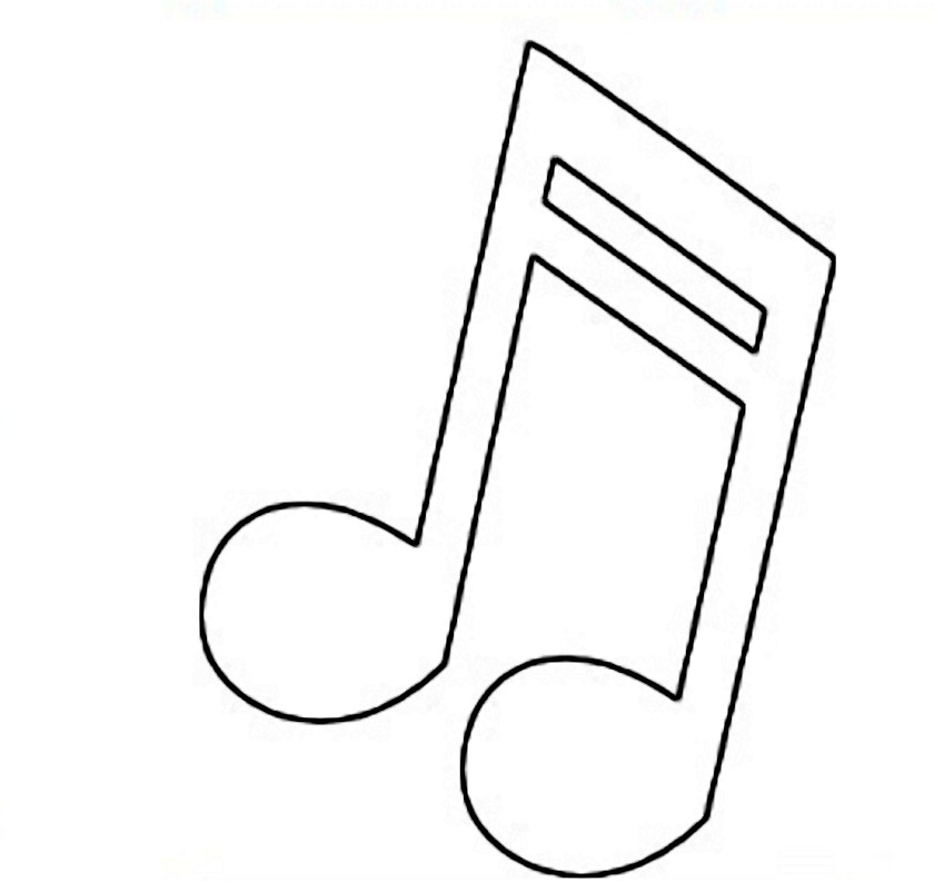 clipart music outline