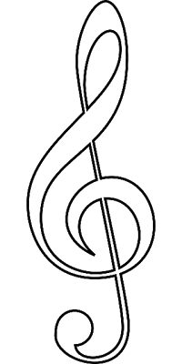 musical clipart outline