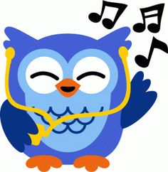 clipart owl musical
