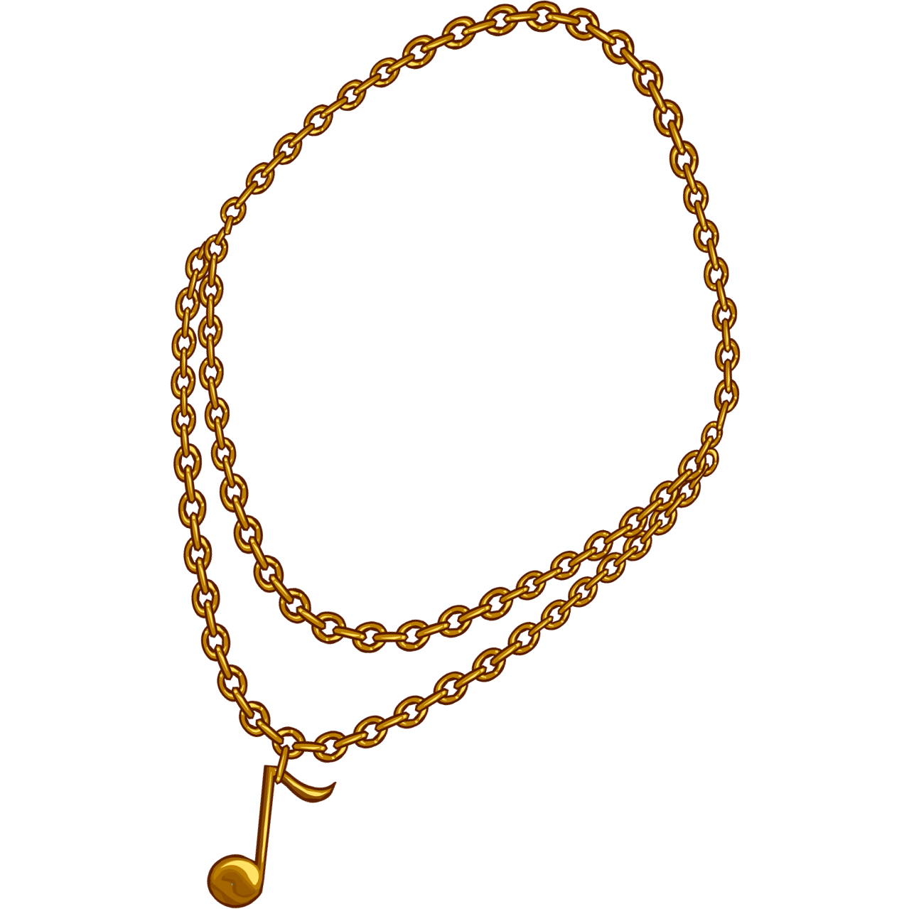 Jewelry clipart gold chain. Bronze music note necklace