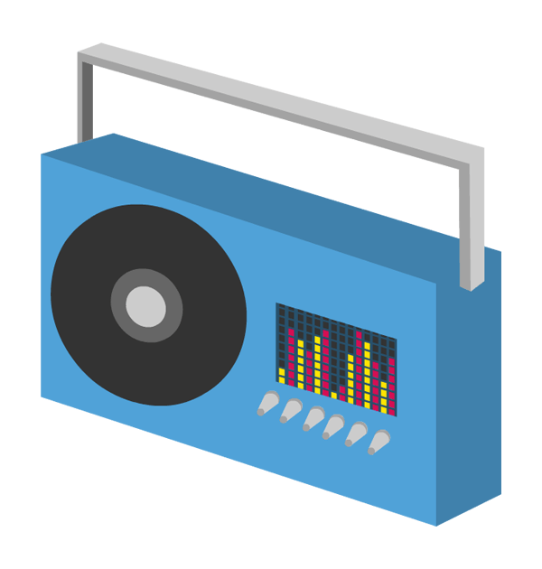 clipart music radio