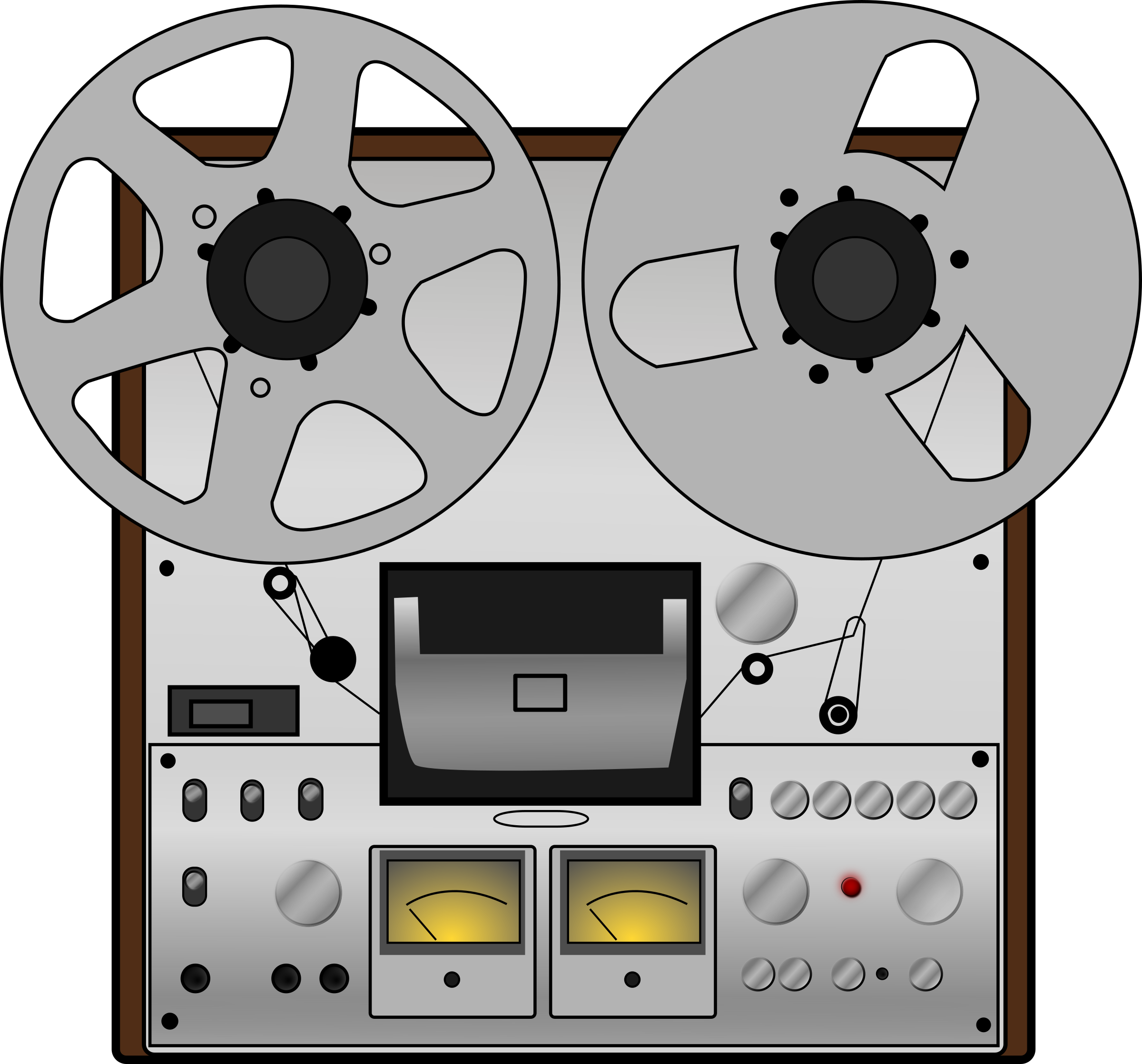 Clipart music recorder. Reel to tape