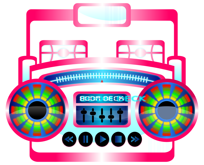 Music clipart stereo. Boom box at getdrawings