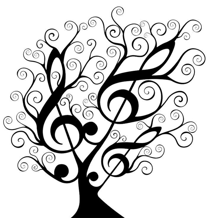 clipart music tree
