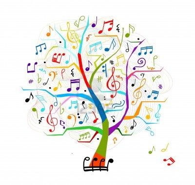 clipart music tree