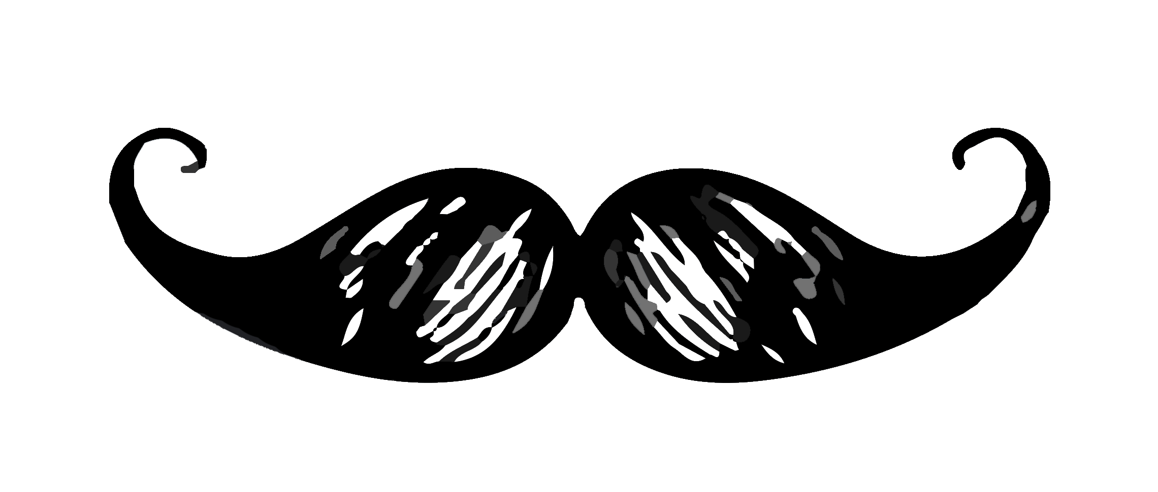 clipart mustache black and white